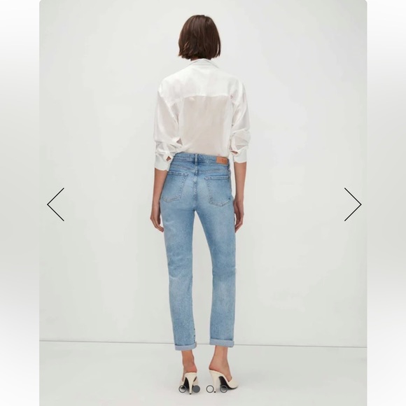 NWT. 7 FOR ALL MANKIND Luxe Vintage Josefina Feminine Boyfriend Distressed Jeans - Picture 3 of 12